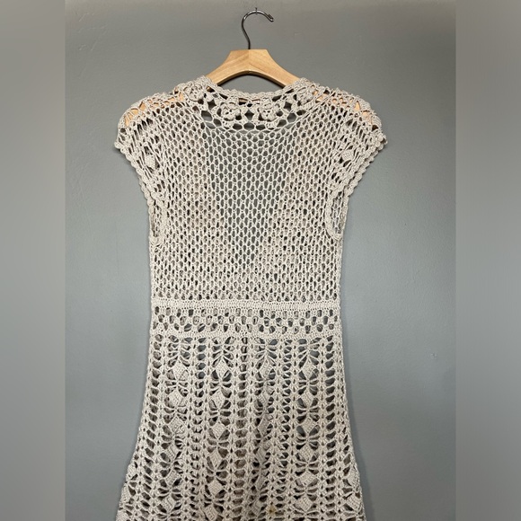 BCBGMaxAzria Light Tan Crochet Knit Top - Picture 3 of 3